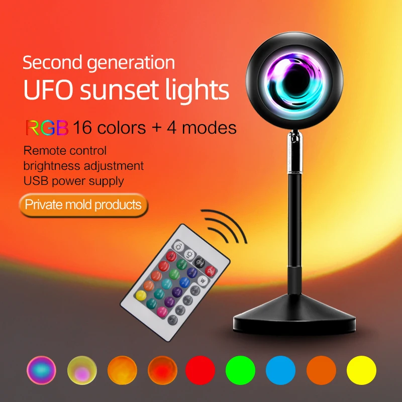 USB Led Sunset Projection Lamp Night Light for Home Bedroom Wall Decoration Colorful Lamp Light Projector Free to change color
USB Led Sunset Projection Lamp Night Light for Home Bedroom Wall Decoration Colorful Lamp Light Projector Free to change color