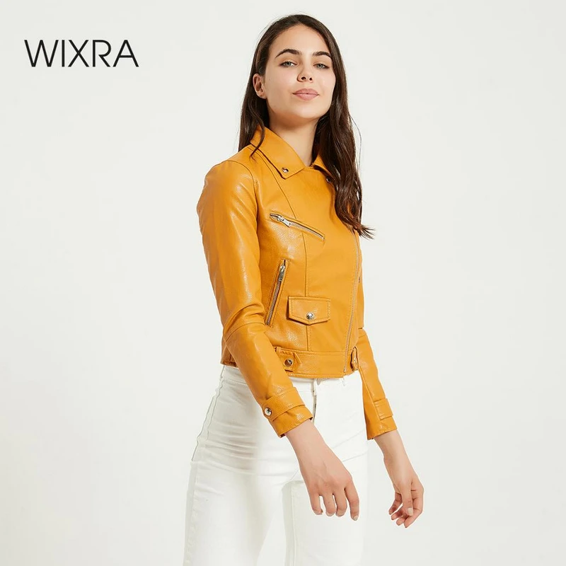 Wixra Womens Faux Leather Jackets Zipper Casual Slim PU Outerwear Classic Moto Biker Jacket Spring Autumn Lady Basic Coat
Wixra Womens Faux Leather Jackets Zipper Casual Slim PU Outerwear Classic Moto Biker Jacket Spring Autumn Lady Basic Coat