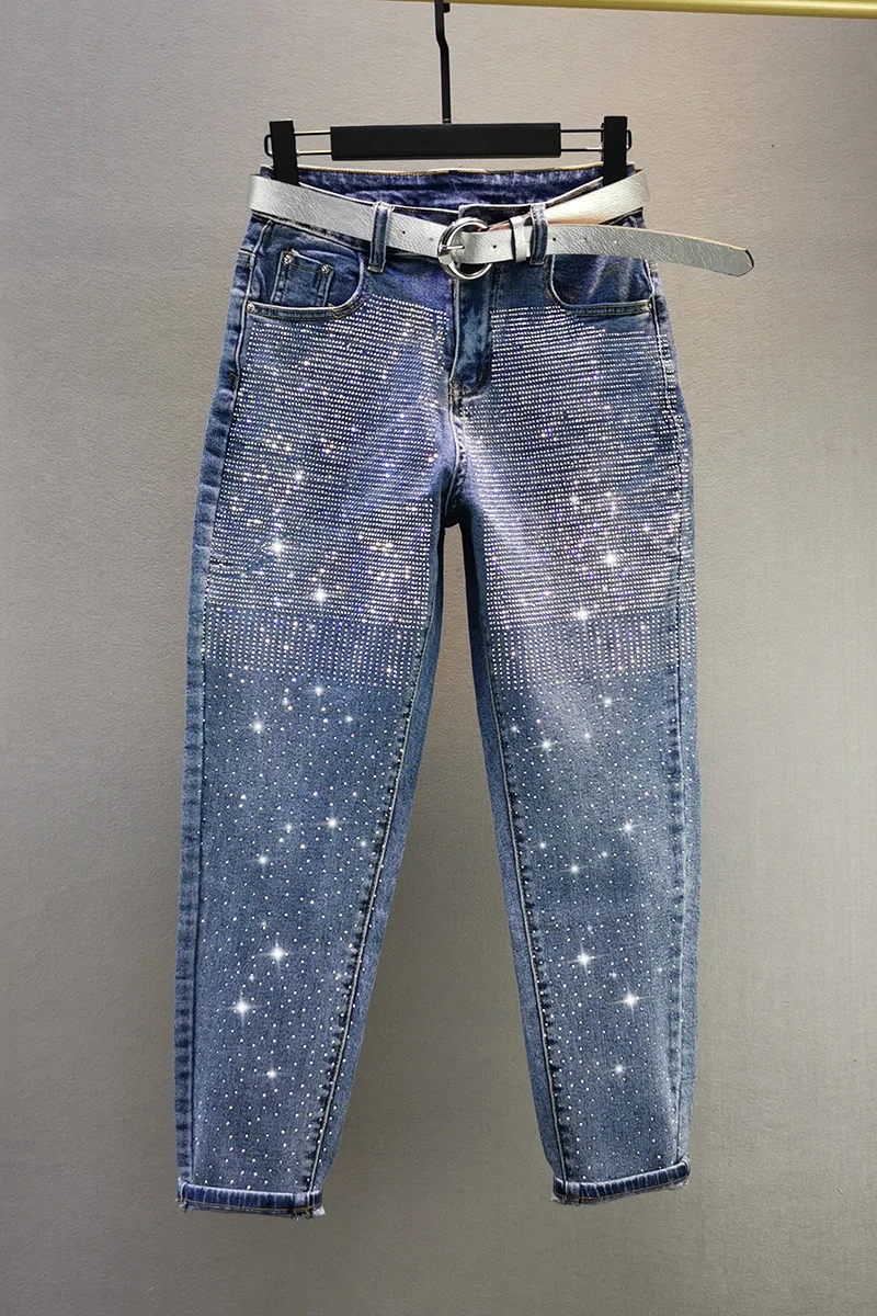 Heavy Industry Hot Drilling Jeans Women's 2020 Autumn New High Waist Loose Cotton Elastic Jeans Harem Pants Student Cowboy Jean
Heavy Industry Hot Drilling Jeans Women's 2020 Autumn New High Waist Loose Cotton Elastic Jeans Harem Pants Student Cowboy Jean