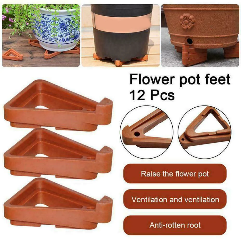 12pcs Flower/Plant Pot Feet Invisible Pot Toes Lifters Pot Plant Stand Rack for Indoor and Outdoor Plant Pots F2
12pcs Flower/Plant Pot Feet Invisible Pot Toes Lifters Pot Plant Stand Rack for Indoor and Outdoor Plant Pots F2