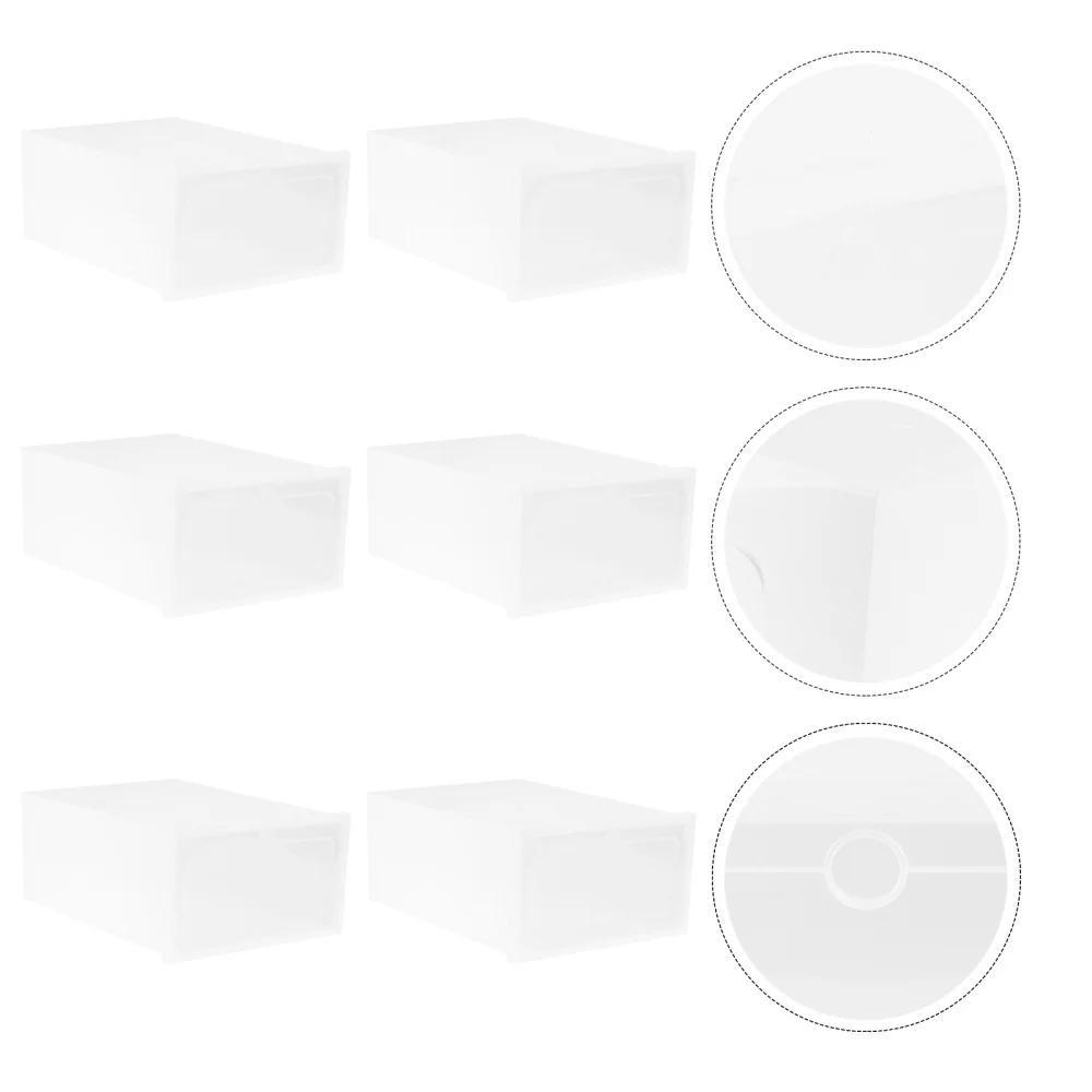 12PCS Thicken Shoes Box Transparent Stackable Shoes Storage Box Shoe Container - Size (White)
12PCS Thicken Shoes Box Transparent Stackable Shoes Storage Box Shoe Container - Size (White)