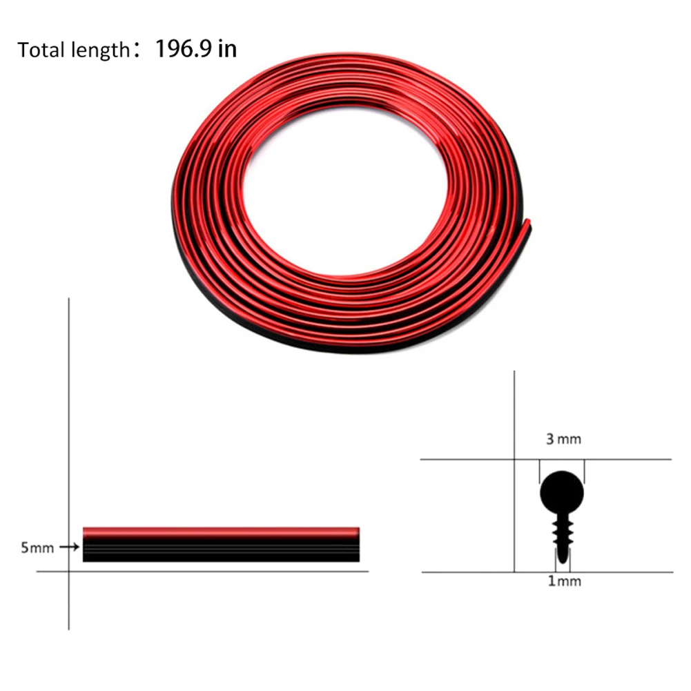 5M Car Dashboard Door Edge Insert Trim Styling Decorative Moulding Universal Auto Accessories Insert Strip Car Accessories
5M Car Dashboard Door Edge Insert Trim Styling Decorative Moulding Universal Auto Accessories Insert Strip Car Accessories