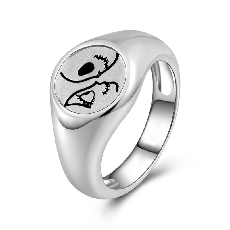 Mens Womens Wedding Ring Simple Ghost Head Ring Accessories Finished Wedding Band Comfort Fit Size 6-10
Mens Womens Wedding Ring Simple Ghost Head Ring Accessories Finished Wedding Band Comfort Fit Size 6-10