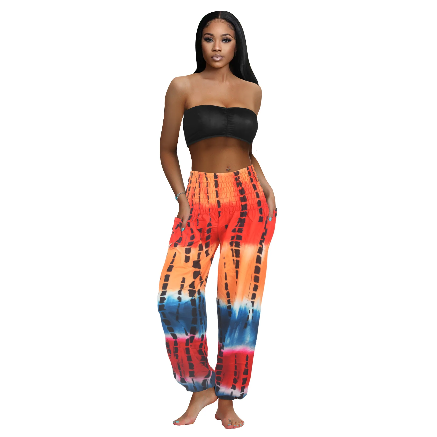 Женские повседневные Длинные шаровары, женские модные брюки с принтом, свободные уличные штаны, женские брюки
Женские повседневные Длинные шаровары, женские модные брюки с принтом, свободные уличные штаны, женские брюки