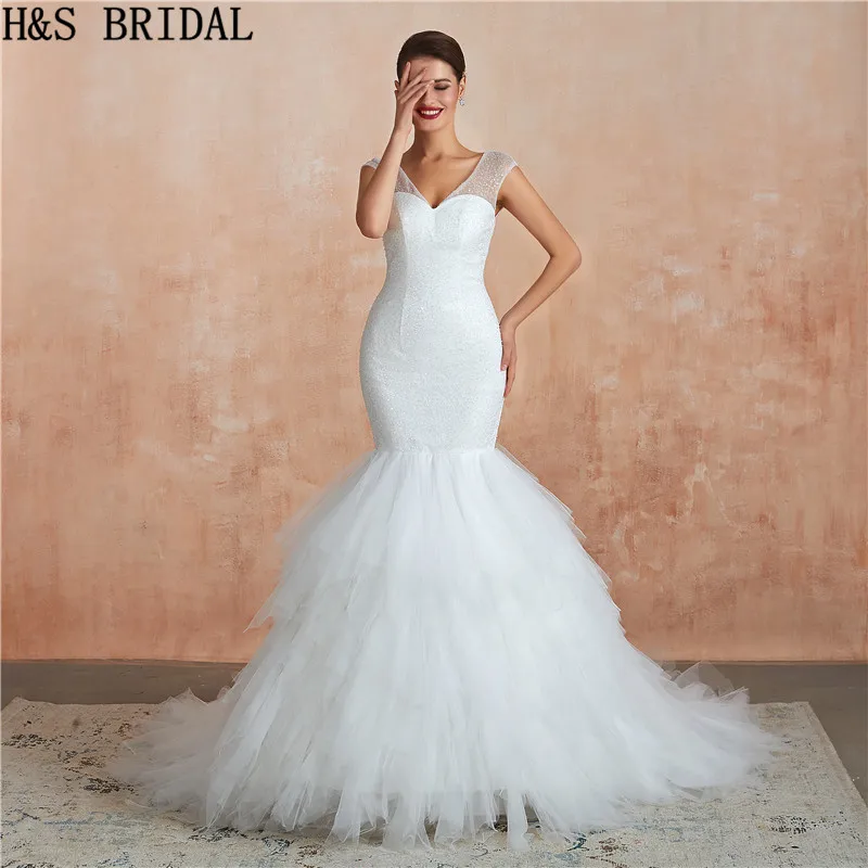 H&S BRIDAL mermaid wedding gown Tull Backless Lace Wedding Dress With Straps Wedding dresses vestido de noiva 2020 Bride gowns
H&S BRIDAL mermaid wedding gown Tull Backless Lace Wedding Dress With Straps Wedding dresses vestido de noiva 2020 Bride gowns