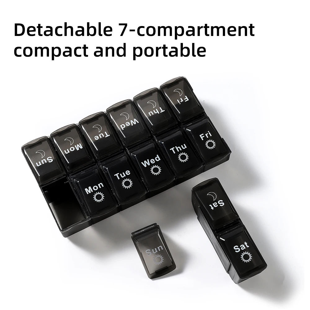2 Pack 7 Days Weekly Pills Case 28 Grids Medicine Tablte Dispenser Organizers Plastic Make Pillboxes Storage Organizer Container 
2 Pack 7 Days Weekly Pills Case 28 Grids Medicine Tablte Dispenser Organizers Plastic Make Pillboxes Storage Organizer Container