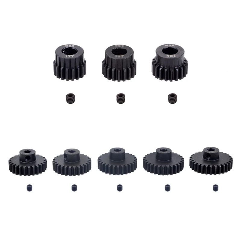 Комплект металлических шестерен мотора M1 5 мм, 26-30T и 3 шт. M0.6 5 мм 17T-19T, набор металлических шестерен мотора, 5 шт.
Комплект металлических шестерен мотора M1 5 мм, 26-30T и 3 шт. M0.6 5 мм 17T-19T, набор металлических шестерен мотора, 5 шт.