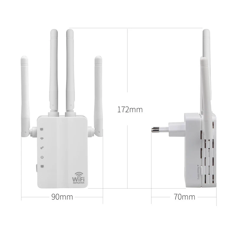 5G WiFi Repeater Wireless Wifi Amplifier Home Wi-fi Signal Booster 2.4G Router Wi Fi Long Range Extender Internet Amplifier
5G WiFi Repeater Wireless Wifi Amplifier Home Wi-fi Signal Booster 2.4G Router Wi Fi Long Range Extender Internet Amplifier