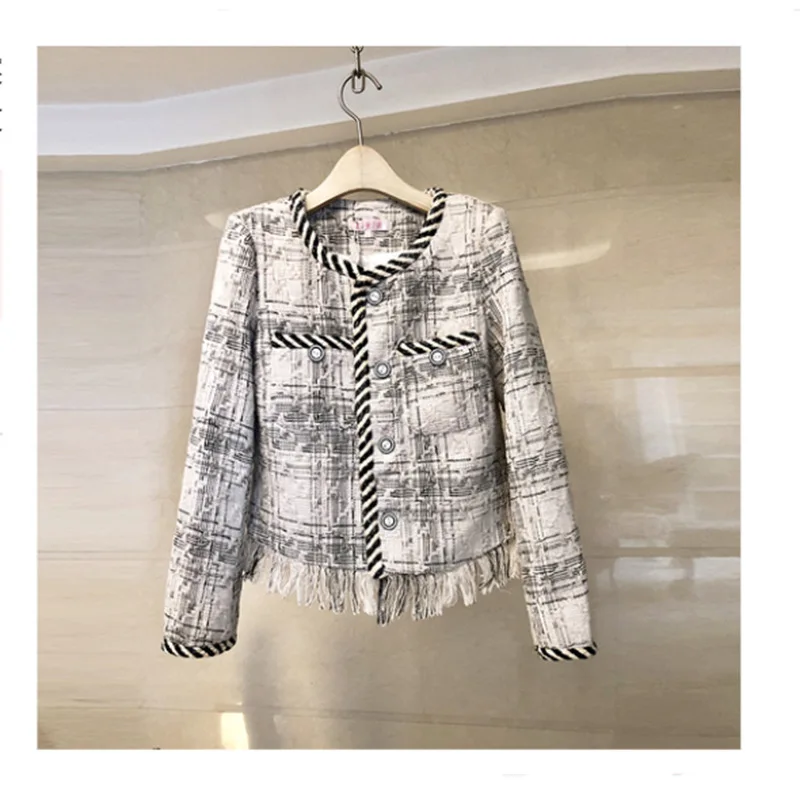 Tailor Shop Custom Made Ladies Slim Woolen Small Fragrant Wind Suit Jacket Short + Half-length Short Skirt Two-piece Set 
Tailor Shop Custom Made Ladies Slim Woolen Small Fragrant Wind Suit Jacket Short + Half-length Short Skirt Two-piece Set