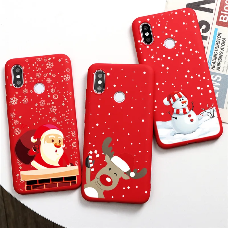 Милый цветной чехол с рождественским и новогодним оленем для Xiaomi Mi Note 10 A3 CC9 CC9e 9 8 9T