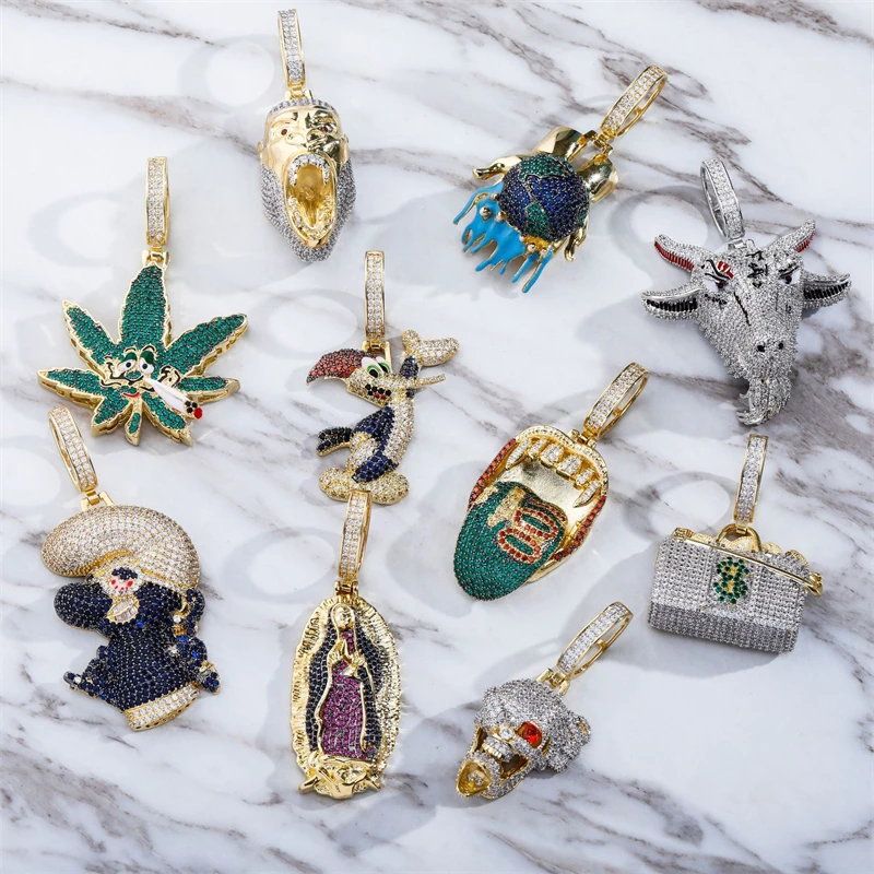 Fashion creative exaggerated personality punk pendant necklace full of zircon inlaid hip hop men's necklace jewelry wholesale
Fashion creative exaggerated personality punk pendant necklace full of zircon inlaid hip hop men's necklace jewelry wholesale