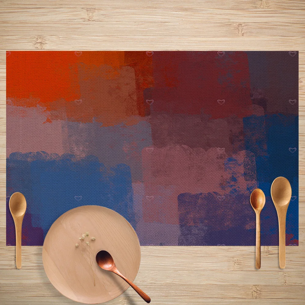 Printed European style placemat, linen material, strong and durable table mat placemats for table
Printed European style placemat, linen material, strong and durable table mat placemats for table