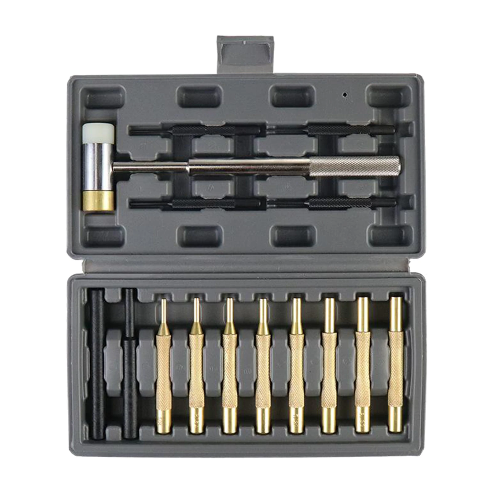15pcs Pin Punch Set 8 Brass 4 Steel 2 Plastic 1 Hammer Gunsmith Pin Punch
15pcs Pin Punch Set 8 Brass 4 Steel 2 Plastic 1 Hammer Gunsmith Pin Punch