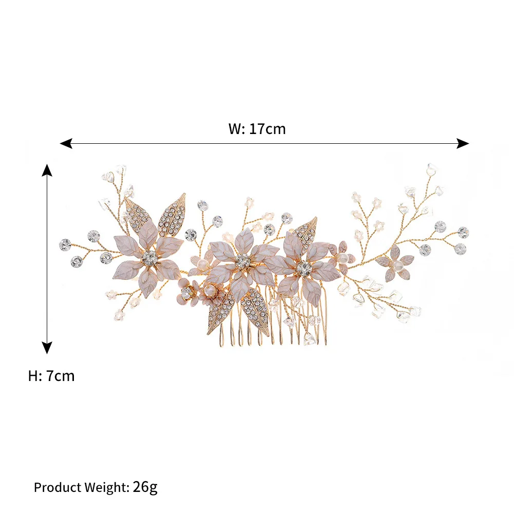 Korean Wedding Accessories Bride Flower Pearl Comb Handmade Crystal Wedding Dress Hair Updo Comb
Korean Wedding Accessories Bride Flower Pearl Comb Handmade Crystal Wedding Dress Hair Updo Comb