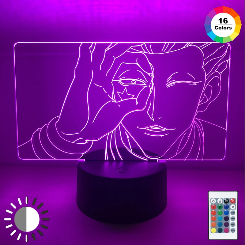 Hisoka Face Led 3d Lamp Color Changing Atmosphere for Kids Bedroom Decor Light Child Night Light Anime Hunter X Hunter Gift
Hisoka Face Led 3d Lamp Color Changing Atmosphere for Kids Bedroom Decor Light Child Night Light Anime Hunter X Hunter Gift
