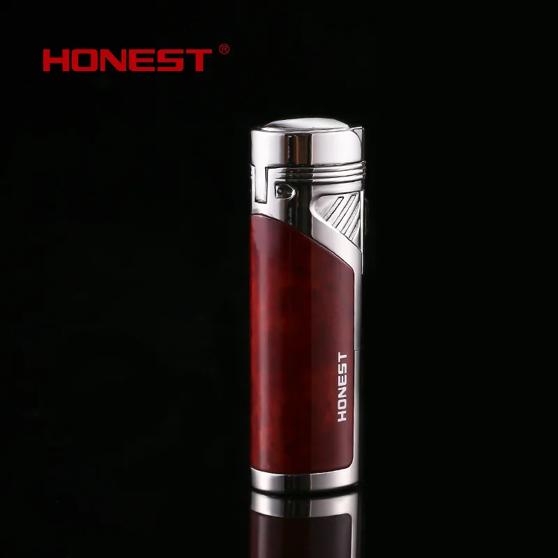 HONEST Personality Multi-Function Cigar Cutter Four Straight Lighter Creative Wood Grain Red Fire Lighter
HONEST Personality Multi-Function Cigar Cutter Four Straight Lighter Creative Wood Grain Red Fire Lighter