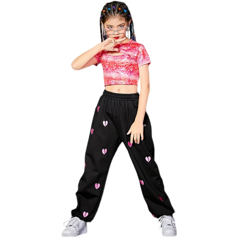 Children Jazz Dance Costume Short Sleeve HiphopSuit Tops Casual Pants For Girls Jazz Performance Sport Hip Hop Clothes DNV14568
Children Jazz Dance Costume Short Sleeve HiphopSuit Tops Casual Pants For Girls Jazz Performance Sport Hip Hop Clothes DNV14568