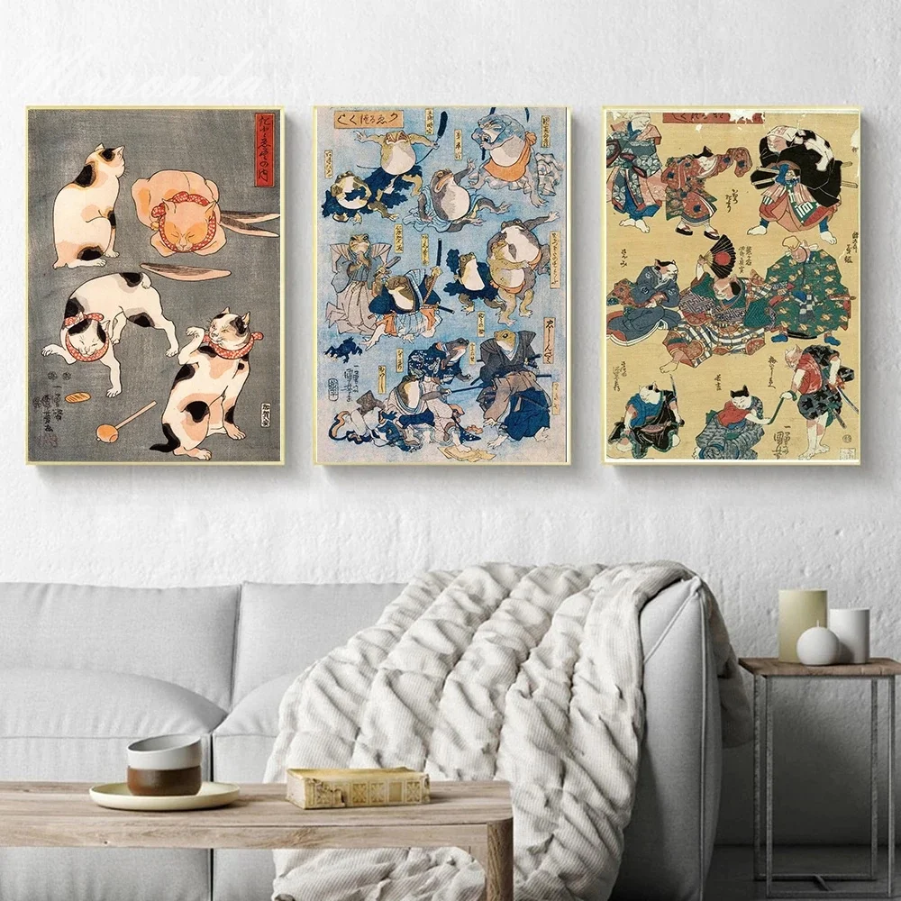 Japanese Samurai Cat Vintage Poster Wall Japanese Frog Art Canvas Painting Living Room Decoration Animal Bedroom Print Picture
Japanese Samurai Cat Vintage Poster Wall Japanese Frog Art Canvas Painting Living Room Decoration Animal Bedroom Print Picture