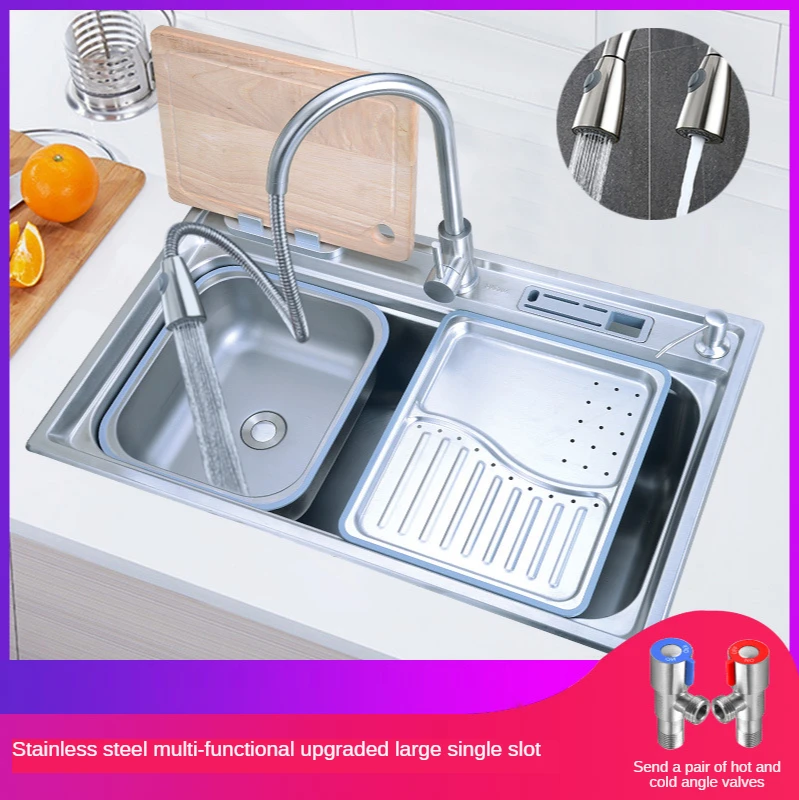 304 Stainless Steel Kitchen Sink, Multiple Combinations and Multiple Functions, Can Be Freely Matched with Household Sinks
304 Stainless Steel Kitchen Sink, Multiple Combinations and Multiple Functions, Can Be Freely Matched with Household Sinks