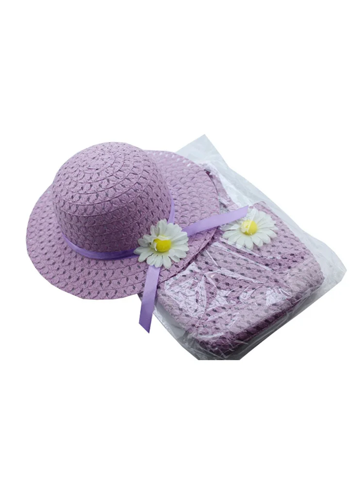 Flower Sun Straw Hat With Handbag Beach Suit Kid Girl Beach Hat Portable Summer Sun Cap Outdoor Riding Purse Sets With 2 Handles 
Flower Sun Straw Hat With Handbag Beach Suit Kid Girl Beach Hat Portable Summer Sun Cap Outdoor Riding Purse Sets With 2 Handles