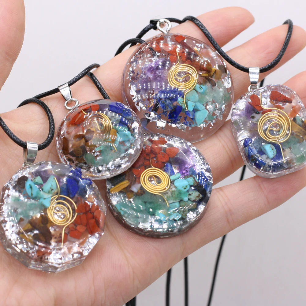New Necklace Fashion Colorful Chips Stone Pendant Necklace 7 Chakra Reiki Healing Energy Stones Charms for Lady Ms Jewelry Gift
New Necklace Fashion Colorful Chips Stone Pendant Necklace 7 Chakra Reiki Healing Energy Stones Charms for Lady Ms Jewelry Gift