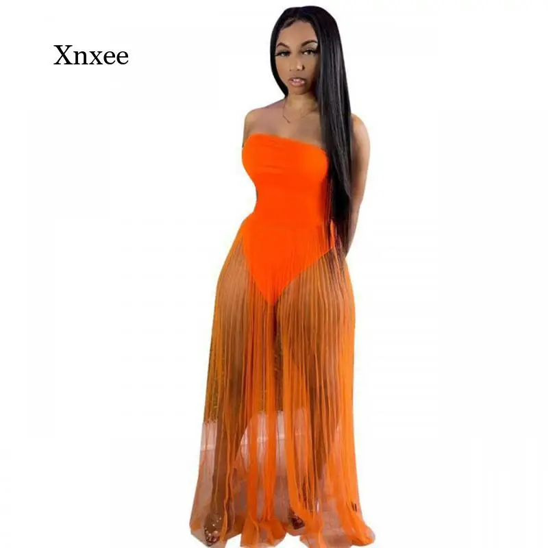 Women's Bikini Dress Set Strapless Vest and Patchwork Skirt Fashionable Mesh Pleated Beach Swimwear
Women's Bikini Dress Set Strapless Vest and Patchwork Skirt Fashionable Mesh Pleated Beach Swimwear