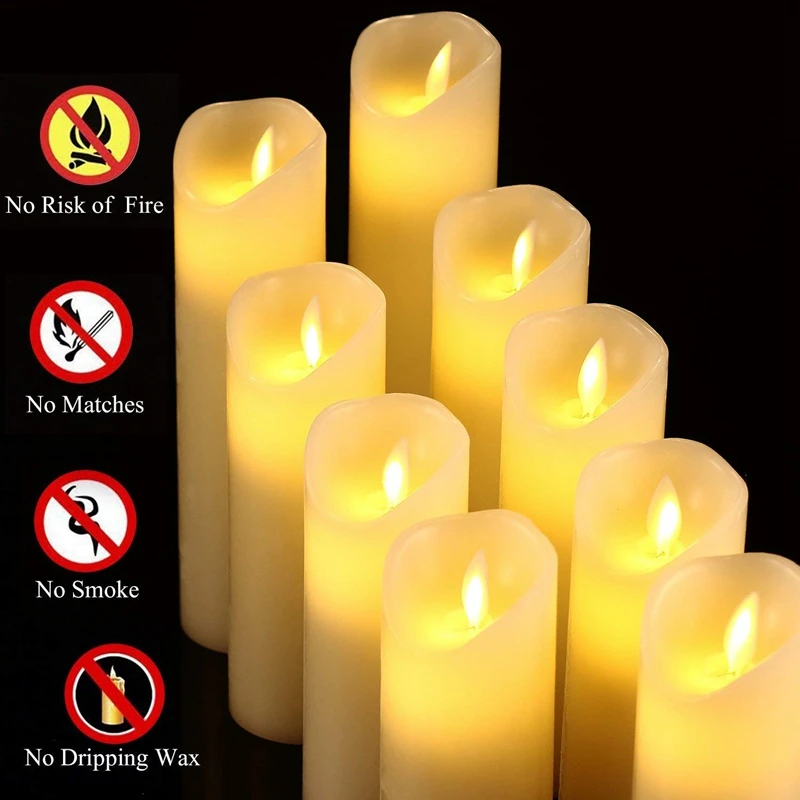 Flameless Candles Battery Operated Candles 4 Inch 5 Inch 6 Inch 7 Inch 8 Inch 9 Inch Set Of 9 Ivory Real Wax Pillar LED Candles
Flameless Candles Battery Operated Candles 4 Inch 5 Inch 6 Inch 7 Inch 8 Inch 9 Inch Set Of 9 Ivory Real Wax Pillar LED Candles