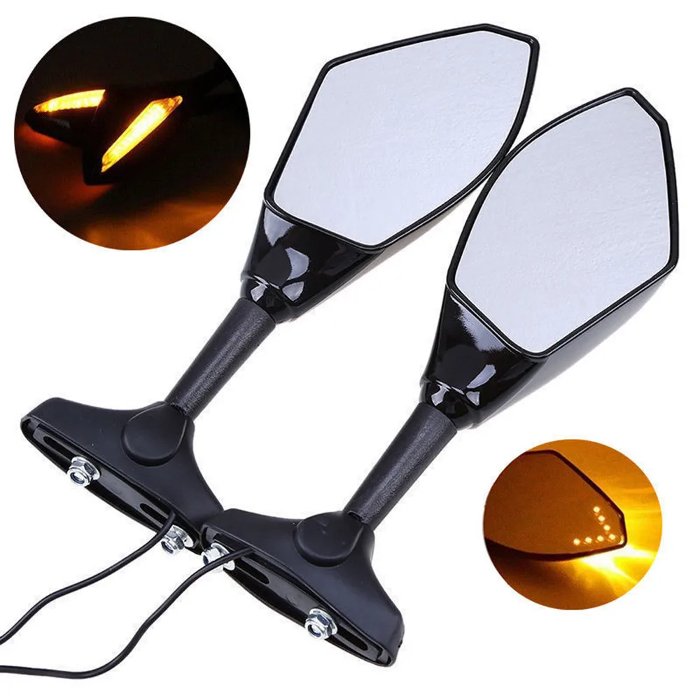 1 Pair Motorcycle LED Integrated Rear View Mirror Side Mirrors With Turn Signal light For Yamaha YZF R1 R6 FZ1 FZ6 600R R3
1 Pair Motorcycle LED Integrated Rear View Mirror Side Mirrors With Turn Signal light For Yamaha YZF R1 R6 FZ1 FZ6 600R R3