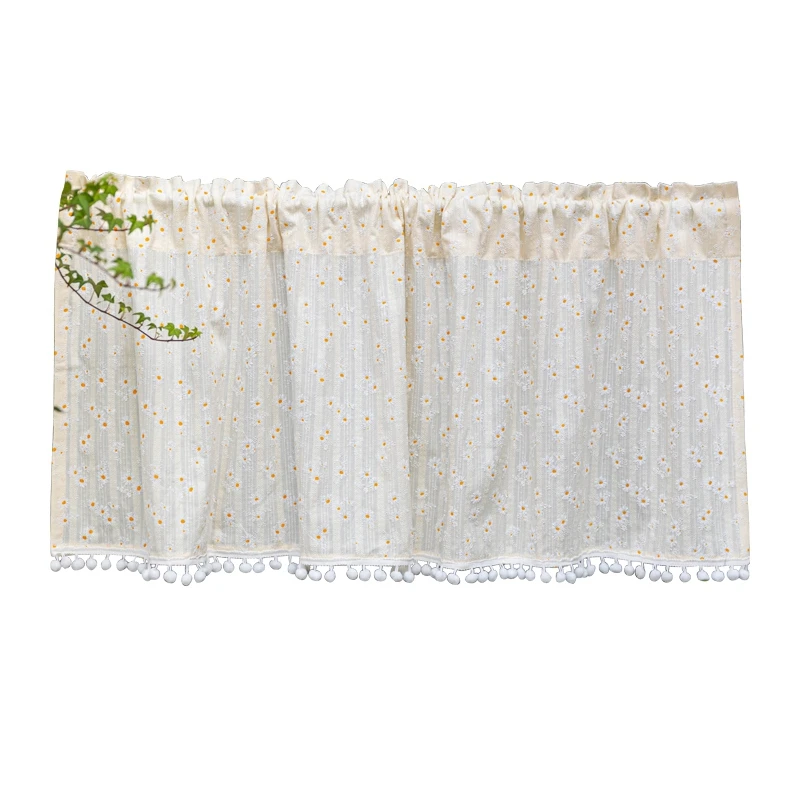 Yellow Daisy Short Curtains for Kitchen Cabinet Small Window Door Partition Korean Pastoral Fresh Beige White Coffee Half Drapes
Yellow Daisy Short Curtains for Kitchen Cabinet Small Window Door Partition Korean Pastoral Fresh Beige White Coffee Half Drapes