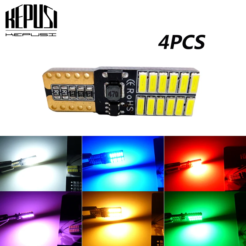 4pcs T10 168 192 W5W 4014 LED Canbus No Error Car Marker Light Parking Lamp Motor License Plate Light Bulb White green Blue
4pcs T10 168 192 W5W 4014 LED Canbus No Error Car Marker Light Parking Lamp Motor License Plate Light Bulb White green Blue