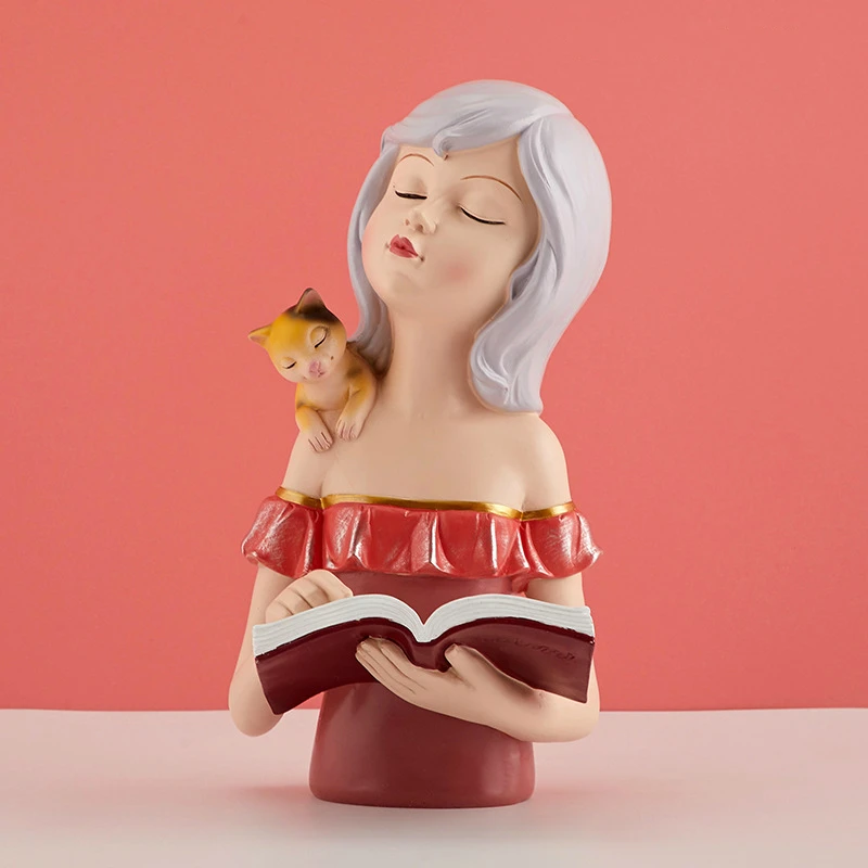 Nordic creative resin craft gift reading girl bedroom living room desktop character ornaments
Nordic creative resin craft gift reading girl bedroom living room desktop character ornaments