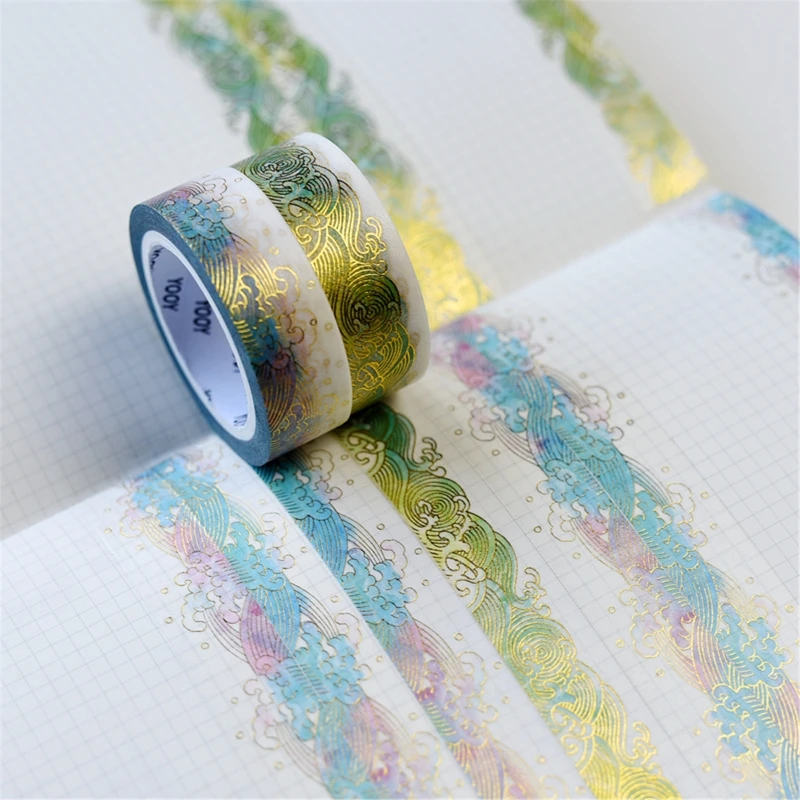 High-Grade Bronzing Wave Pattern Washi Tape Scrapbooking Decorative Adhesive 24BB
High-Grade Bronzing Wave Pattern Washi Tape Scrapbooking Decorative Adhesive 24BB