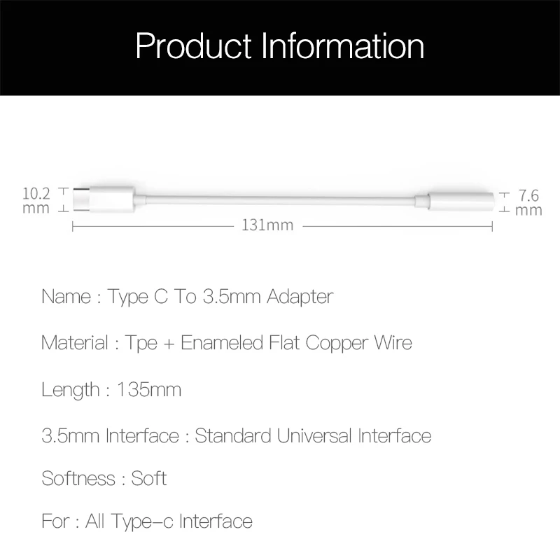 USB type c cable Earphone Jack adapter For Samsung Galaxy S10 S9 S8 Plus Note8 9 10 3.5mm Jack to USB type c AUX Cable Connector
USB type c cable Earphone Jack adapter For Samsung Galaxy S10 S9 S8 Plus Note8 9 10 3.5mm Jack to USB type c AUX Cable Connector