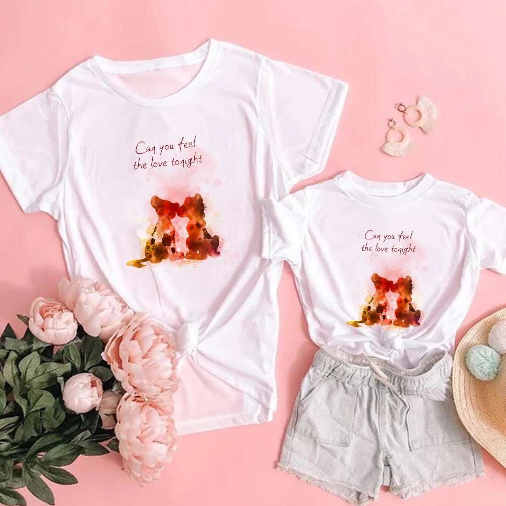 Fashion Children's Clothing Kawaii Boys Girls T-shirt Cartoon Lion King Simba Graphic Mom Father Daughter Son Tee Family Tshirt
Fashion Children's Clothing Kawaii Boys Girls T-shirt Cartoon Lion King Simba Graphic Mom Father Daughter Son Tee Family Tshirt