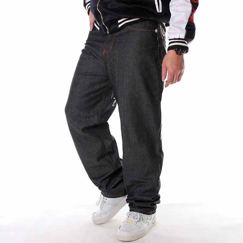 Mens Jeans Top Rushed Stripe Loose Hip Hop Jeans Men Printed Hiphop demin pants Tide Trousers Embroidered Flower Wings