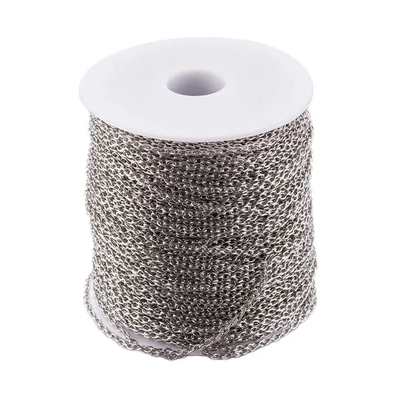 100M/roll Iron Cable Chains Lead Free for Jewelry Making DIY Necklace Bracelet Accessories Finding Chain Making
100M/roll Iron Cable Chains Lead Free for Jewelry Making DIY Necklace Bracelet Accessories Finding Chain Making