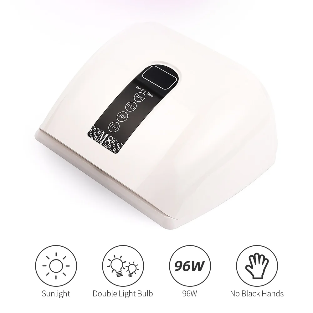 96W 48LED Lights Nail Dryer Red Light Fast Drying LED Nail Lamp Tow Hand Big Lamp Gel Polish Dryer Timer Smart Nail Art Tools
96W 48LED Lights Nail Dryer Red Light Fast Drying LED Nail Lamp Tow Hand Big Lamp Gel Polish Dryer Timer Smart Nail Art Tools