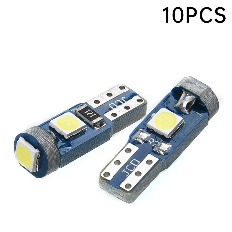 

10Pcs Car Led T5 3030-3SMD Meter Bulb Instrument Dash Lights Speedometer Light Auto Interior Neo Wedge Dashboard Dash Side Lamp