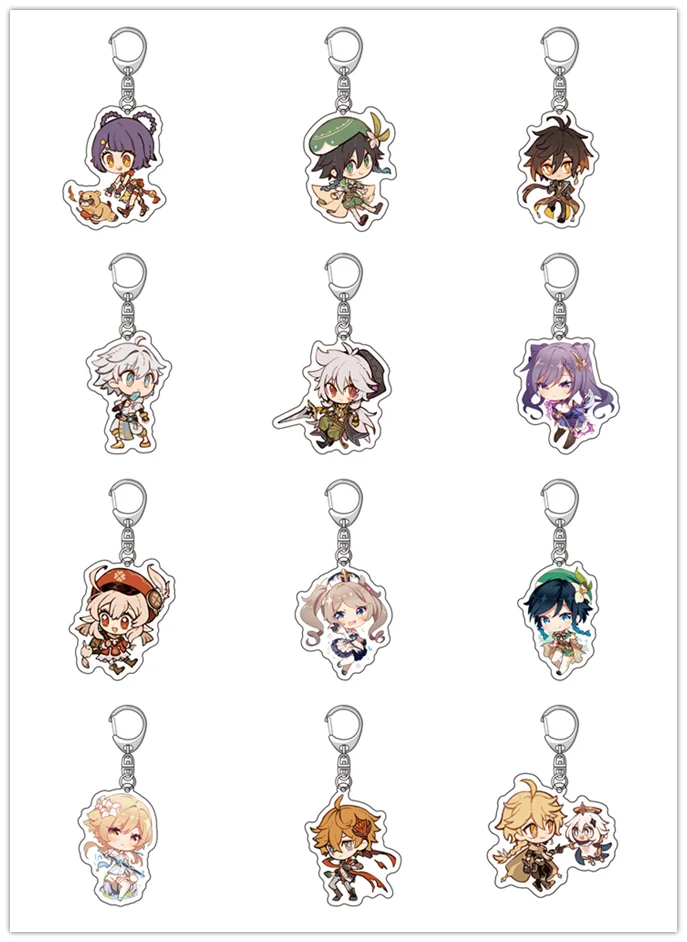 2021New Genshin Impact Klee Diluc Qiqi Zhongli Paimon Keychain Acrylic Keyring Cosplay School Bag Itabag Pendant Toy Xmas Gifts
2021New Genshin Impact Klee Diluc Qiqi Zhongli Paimon Keychain Acrylic Keyring Cosplay School Bag Itabag Pendant Toy Xmas Gifts