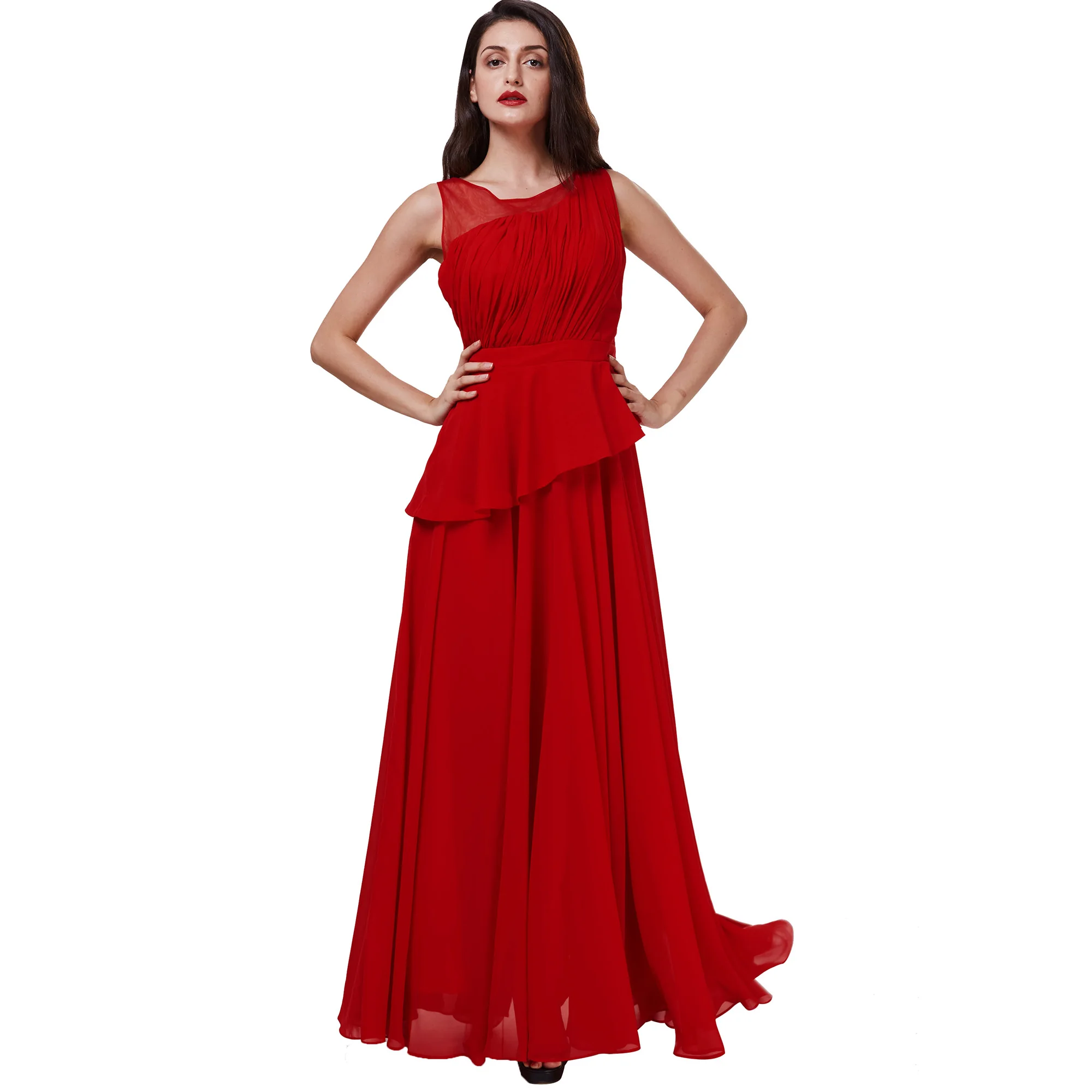 Women Scoop Long Summer Dress Plain Red Sleeveless A Line Floor Length Dresses Women Black Chiffon Draped Formal Prom Clothing
Women Scoop Long Summer Dress Plain Red Sleeveless A Line Floor Length Dresses Women Black Chiffon Draped Formal Prom Clothing