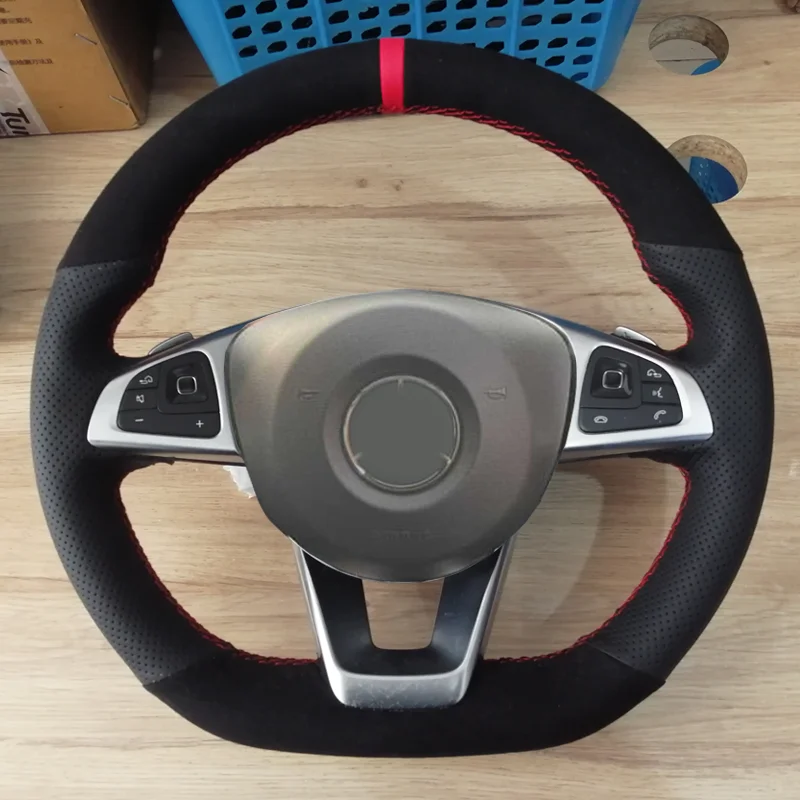 CARDAK DIY Customized Car Steering Wheel Cover for Mercedes-Benz C200 C250 C300 B250 B260 A200 A250 Sport CLA220 Black Leather
CARDAK DIY Customized Car Steering Wheel Cover for Mercedes-Benz C200 C250 C300 B250 B260 A200 A250 Sport CLA220 Black Leather