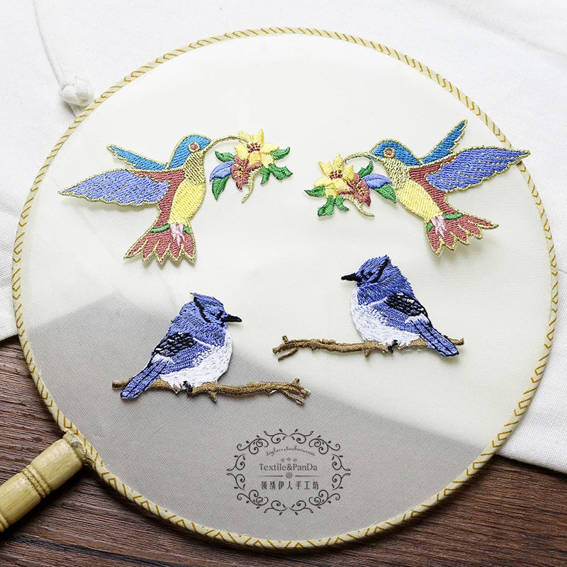 Patches on Clothes Cute Symmetrical Hummingbird Cloth Sticker Iron-on Embroidery Patches DIY Stickers for Clothing Bag Hat Decor
Patches on Clothes Cute Symmetrical Hummingbird Cloth Sticker Iron-on Embroidery Patches DIY Stickers for Clothing Bag Hat Decor