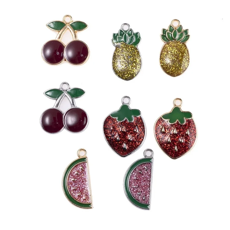 10PC Mixed Style Shiny Fruit Strawberry Cherry Pineapple Alloy Pendant DIY Jewelry Necklace Keychain Enamel Charms
10PC Mixed Style Shiny Fruit Strawberry Cherry Pineapple Alloy Pendant DIY Jewelry Necklace Keychain Enamel Charms