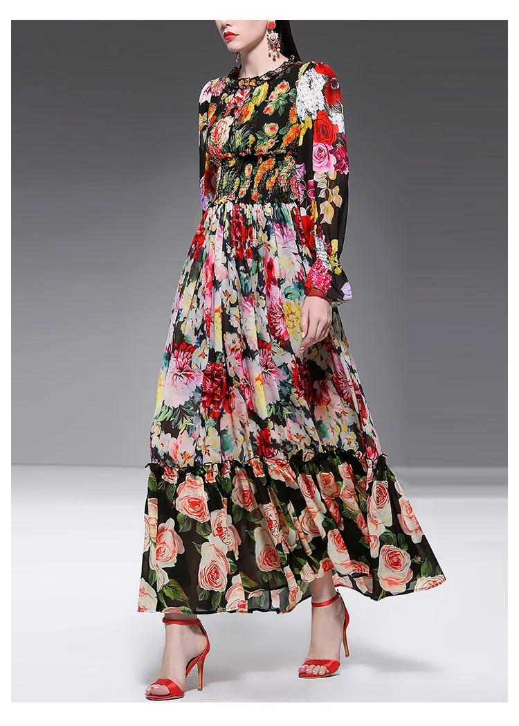 Elegant Charming Flower Print Bohemian Holiday Maxi Dresses Women's Spring Summer Runway Custom Big Size Maxi Dress
Elegant Charming Flower Print Bohemian Holiday Maxi Dresses Women's Spring Summer Runway Custom Big Size Maxi Dress