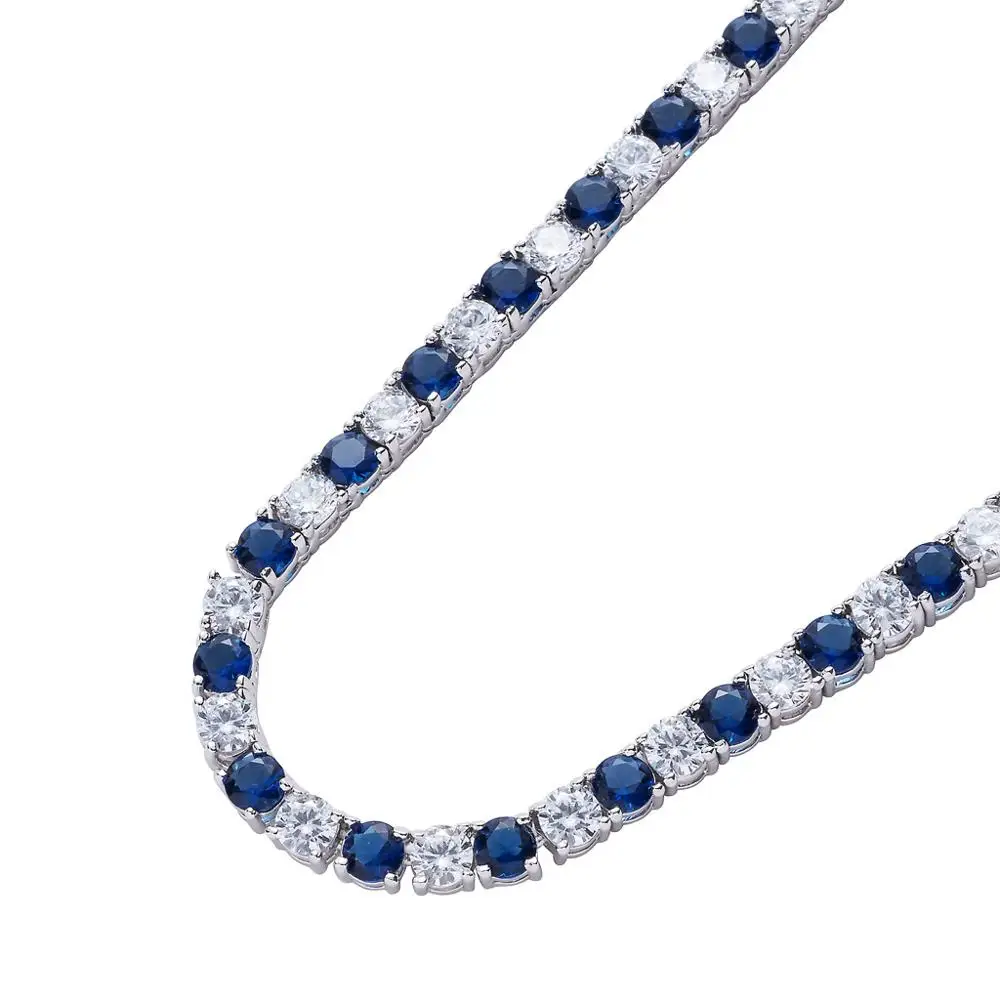 Men Hip hop Iced Out Bling Tennis chains Necklaces pave setting blue Zircon 5mm width chain necklace Hiphop jewelry gifts
Men Hip hop Iced Out Bling Tennis chains Necklaces pave setting blue Zircon 5mm width chain necklace Hiphop jewelry gifts