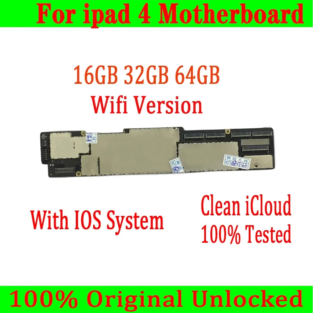 Free iCloud for iPad 4 Motherboard with Full Chips100% Original Unlocked Circuit board Wifi/3G cellular SIM Version16GB 32GB 64G
Free iCloud for iPad 4 Motherboard with Full Chips100% Original Unlocked Circuit board Wifi/3G cellular SIM Version16GB 32GB 64G