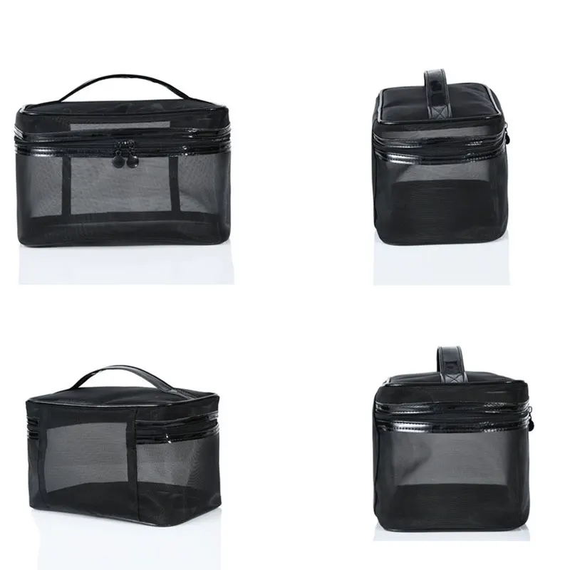 2020 Simple Black Mesn Cosmetic Bag Zipper Portable Makeup Bags For Women Clear Travel Storage Pouch Transparent Toiletry Bag
2020 Simple Black Mesn Cosmetic Bag Zipper Portable Makeup Bags For Women Clear Travel Storage Pouch Transparent Toiletry Bag