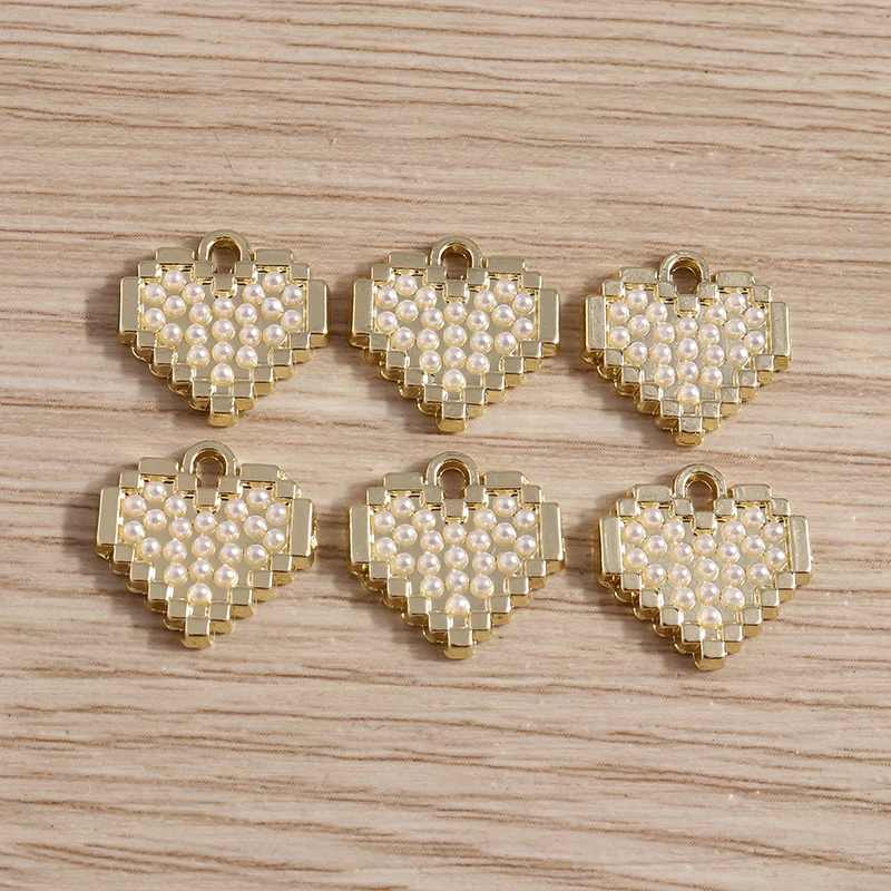 5pcs 14*14mm Cute Gold Color Pearl Love Heart Charms for Jewelry Making Women Fashion Drop Earrings Pendants Necklaces Accessory
5pcs 14*14mm Cute Gold Color Pearl Love Heart Charms for Jewelry Making Women Fashion Drop Earrings Pendants Necklaces Accessory