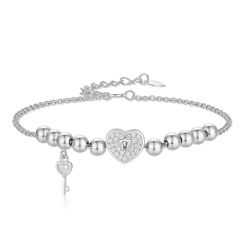 Exquisite Rose Gold Plated Beaded Bracelet Cubic Zirconia Heart Bracelet Girl Charm Crystal Bracelet for Women Birthday Jewelry 
Exquisite Rose Gold Plated Beaded Bracelet Cubic Zirconia Heart Bracelet Girl Charm Crystal Bracelet for Women Birthday Jewelry