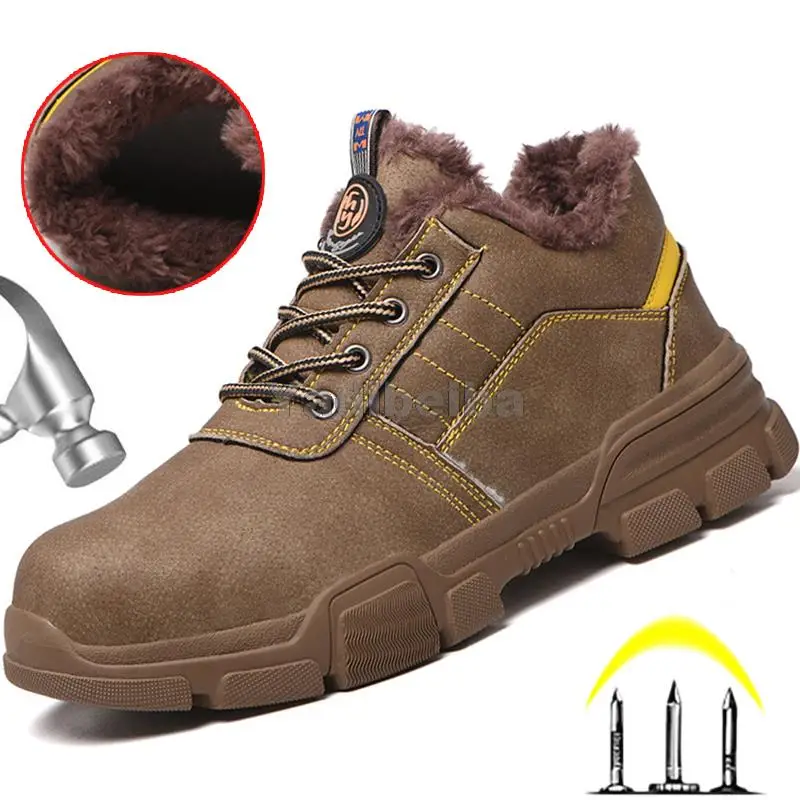Men Safety Shoes Winter Warm Work Boots Steel Toe Work Sneakers Anti-smashing Industrial Safety Boots Men Work Shoes Footwear
Men Safety Shoes Winter Warm Work Boots Steel Toe Work Sneakers Anti-smashing Industrial Safety Boots Men Work Shoes Footwear